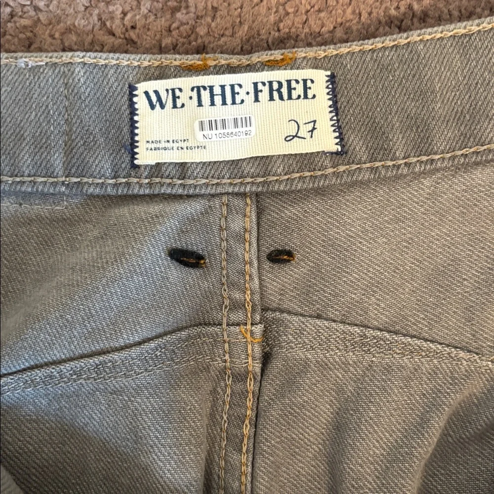 Free People We The Free Good Luck Barrel Jeans in gray NWT - Picture 8 of 11